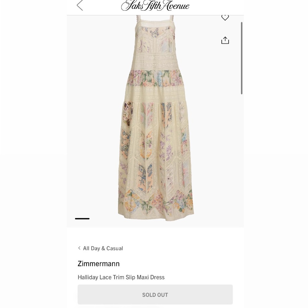 Zimmermann Lace Trim Maxi Dress